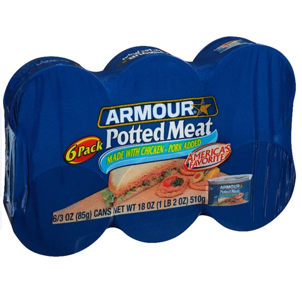 Armour Potted Meat 3 oz, 6 latas