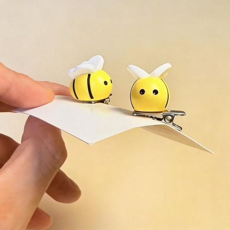 4pcs Spring Cute Bee Hair Clips - Cartoon Little Fat