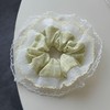 Green Exquisite Pleated Lace Hair Band, Sweet And Elegant, Romantic