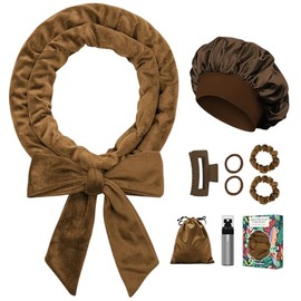 Gwabee Rizadores Sin Calor para La Noche, 178 Cm (70"), Suaves Y Cómodos para Dormir, Set de 9 Piezas para Mujer - Castaño Dorado