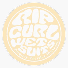 MAGNET Rip Curl : Light Yellow Magnet Bumper Sticker Car Magnet Flexible Reuseable Magnetic Vinyl 5"