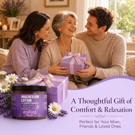 EMPURA Loción de magnesio con lavanda y manzanilla – Crema de magnesio de rápida absorción para relajación y alivio muscular, loción de piernas o pies