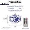 Gedengni Floral Flameless Tealights with Remote - 12 Pack Blue