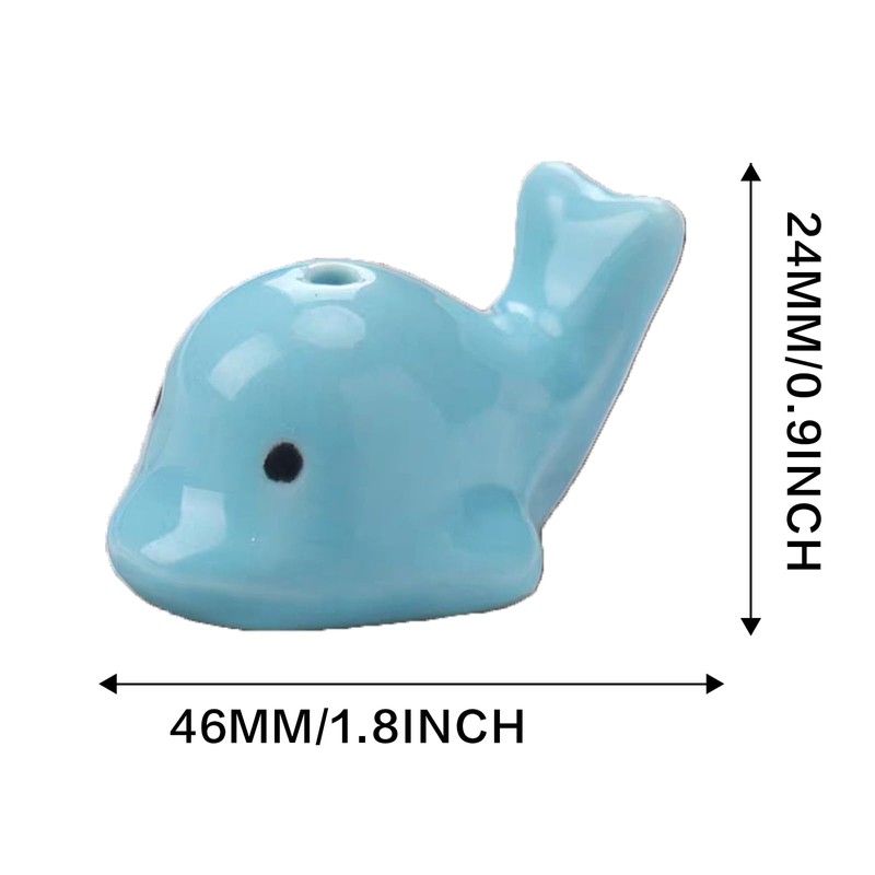YOUDMEARUD Mini Ceramic Dolphin Figurines - Set of 2 Small