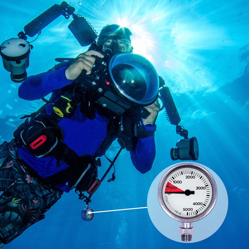 H2ODYSSEY 2" Tech SPG PSI - Scuba Diving Pressure Gauge