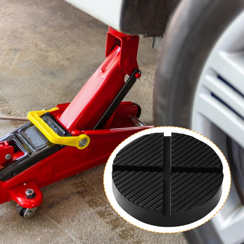 Lyeteung Universal Floor Jack Rubber Pad 125mm, Cross Groove Design