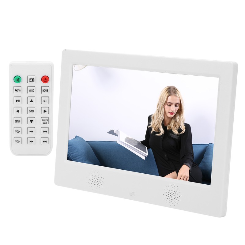 10in HD Digital Photo Frame 1024x600 Resolution Support MP3/MP4/Image Playback
