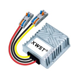 XWST DC DC Converter 12V to 24V Voltage Converter 5A 120W with Quick Connector Cable Connector, DC Step Up Converter Transformer DC 10-23V Wide Input