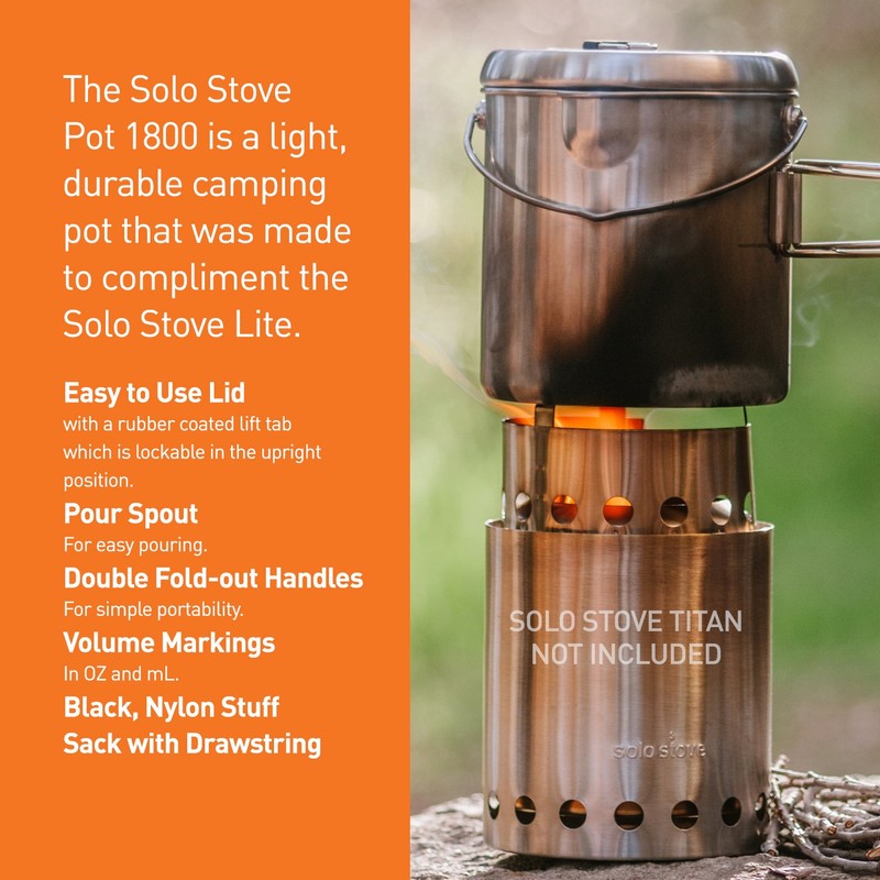 Solo Stove Pot 1800 ml | Incl. Nylon Sack, Lightweight