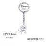 Dreamtimes Skeleton Smiley little Man Sign Language Keychain Finger Medium