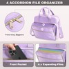 Prokva 3 Ring Zipper Binder 2 Inch, Accordion File Organizer