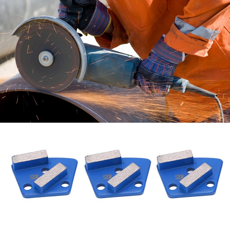 3Pcs Diamond Grinding Shoes Trapezoid Concrete Floor Aggreesive Cutting 2