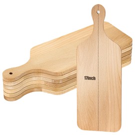 Lounsweer 6 Pcs Thicken Cutting Board Bulk Wood Chopping Board Serving Board Charcuterie Boards for Laser Engraving Mother' Day Wedding Housewarming Gift(Beech Wood,17 x 6 Inches)