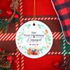 Engagement Hanging Ornament, 2.87 Inch Our First Christmas Engaged 2024