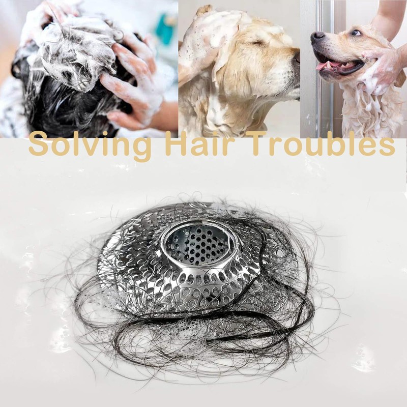 Drain Hair Catcher, Bathtub Shower Drain Hair Trap Strainer Bathroom
