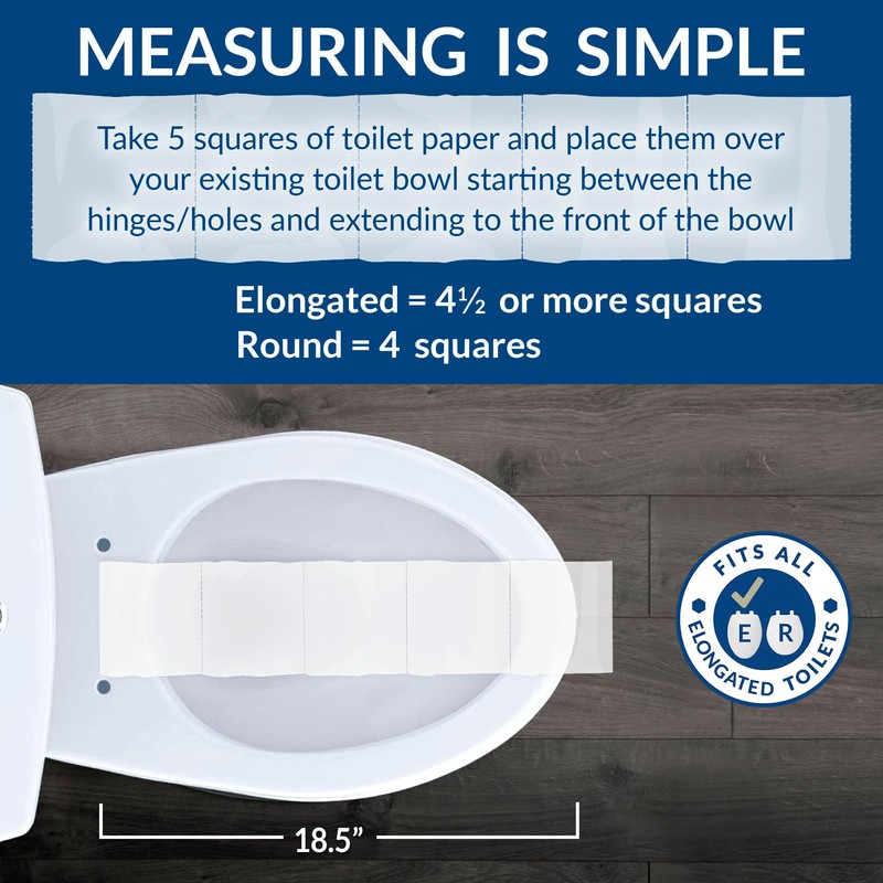 Mayfair Kendall Toilet Seat, Slow Close, Non Slip Heavy Duty