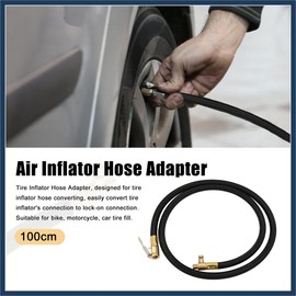 INFINAUTO 100cm 39" Car Tire Valve Pipe Air Chuck Inflator Pump Extension Hose Stylish Design
