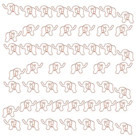 Pack of 50 Animal Shaped Paper Clips, Rose Gold Paper Clips, Cute Elephant Paper Clips, Metal Paper Clips, Stationery Clips for Office, School, Wedding, Decoration