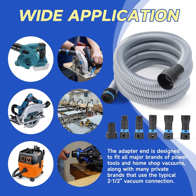 10FT Shop Vac Hose Dust Collection Hose Kit for Home