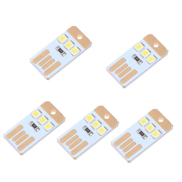 Operitacx 5 Stück USB LED Mini Lampe Set Campinglampe Aufladbar