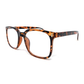 The Miami Square Reader Reading Glasses, Plastic Squared Style Eyeglasses for Men and Women + 1.50 Brown Tortoise