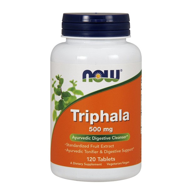 NOW Supplements, Triphala 500 mg, Combination of Harada, Amla and Behada, 120 Tablets