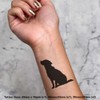 4 x 'Silhouette of Dog Sitting' Temporary Tattoos - Water