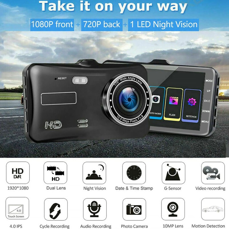 Fulasun Dash Cam Smart Car Dash Camera 1080P HD Reusable