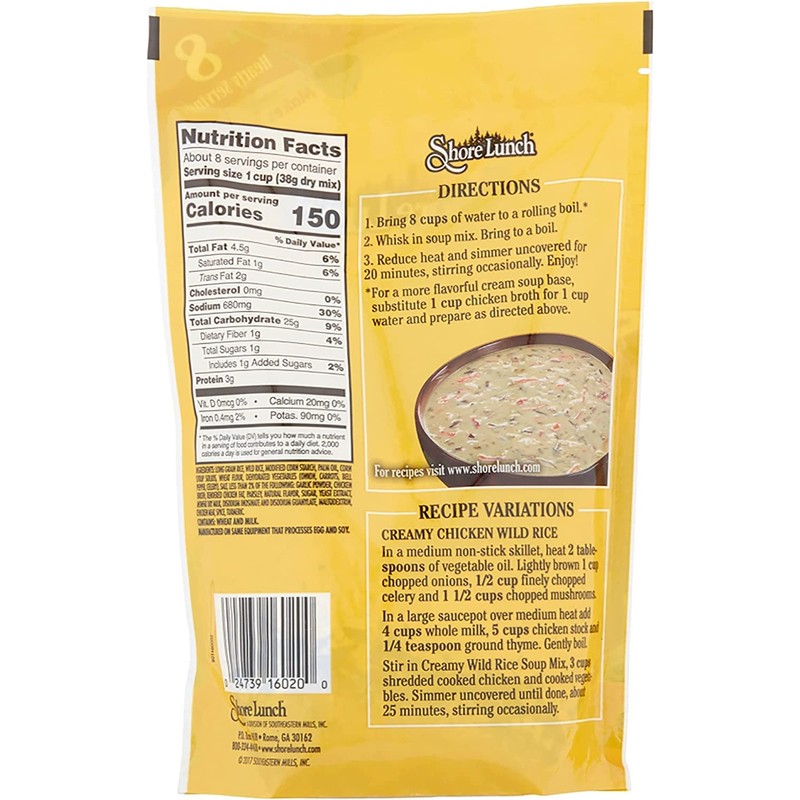 Shore Lunch Creamy Wild Rice Soup Mix - 10.8 oz