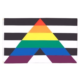 AZ FLAG - Gay Straight Alliance Flag - 2x3 Ft - 100D Polyester Tolerance Banner with Two Metal Grommets - Fade Resistant - Vivid Colors - 2' x 3' Feet - 90x60 Cm