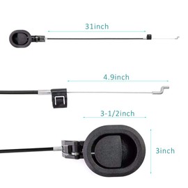 Universal Plastic Sofa Chair Recliner Release Pull Handle Replacement Parts with Cable, Fits Ashley and Most Recliner Sofa Brand, Exposed Cable Length 4.9", Total Length is 31" …