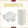 YEXEXINM 1000 Pcs Square Cupcake Liners Disposable Craft White Baking