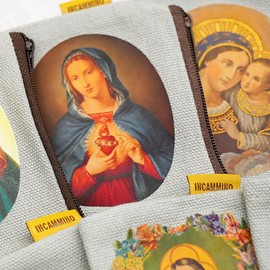 WHLHMK Rosary Beads Catholic for Women With Jewelry Bags, Golden Cross beads Rosary Necklace with Sacred Heart of Mary Gift Bags, Anglican Prayer Beads Christian Gifts for Women Catholic Gifts