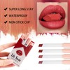 Tongyend Matte Lipstick Sets,4Pcs Long Lasting Lipstick,Highly Pigmented Non-Stick Cup