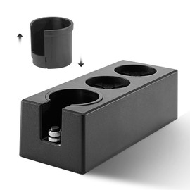 StoneMortar Espresso Tamper Station,Espresso Tools Set Universal and Multi-functional Compatible with Various Handle Sizes 51/53/58mm,Espresso Box Organizer Stable and Non-slip (Black)