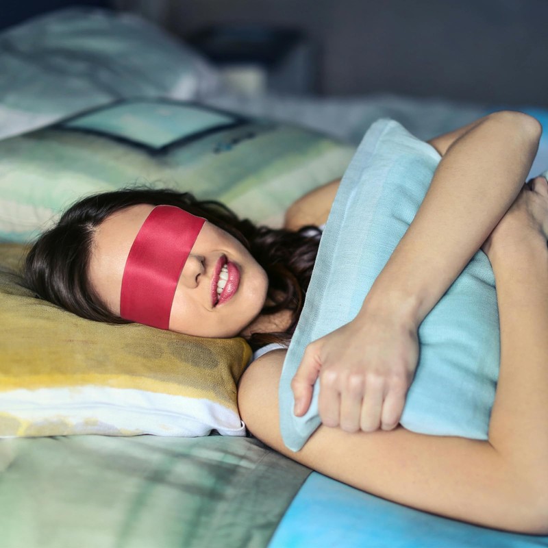2Pcs Silk Satin Eye Mask, Satin Silk Eye Covers Blindfold