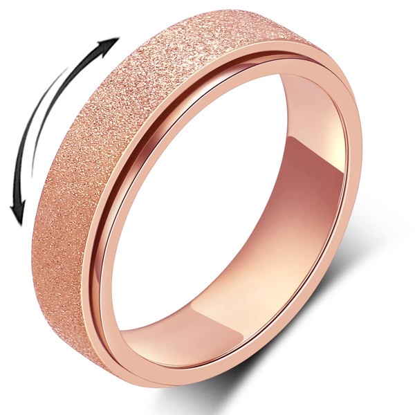 AmorArtSky Spinner Ring for Anxiety Relief Fidget:Anxiety Ring for Women