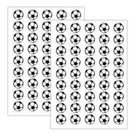 ARK Creation 50 Soccer Football Basketball Sports Game Planner Sticker - Calendar Scrapbooking Crafting Stickers - Set of 2 (Soccer, Matte Finish)