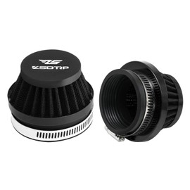 2PCS Motorcycle 45MM Air Intake Filter Universal Carburetor Air Filter Cleaner for Dirt Pit ATV SSR TTR Bike Breather Filter Fit for Many Different Carburetors (Black 45MM)