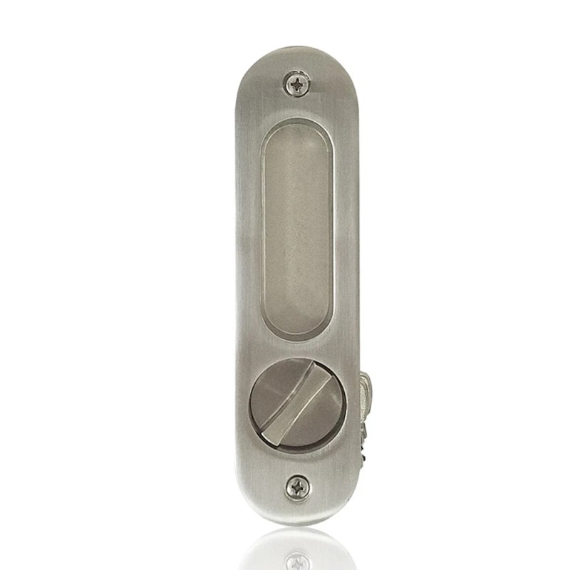 Ccjh Stainless Steel Oval Sliding Door Lock Sleek Security for