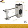 Parasol Holder Stainless Steel for Balcony Railing Round and Square