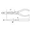 Beta 1166MQ Extra-Long Needle Nose Pliers, Insulated 1000V, OAL 160mm