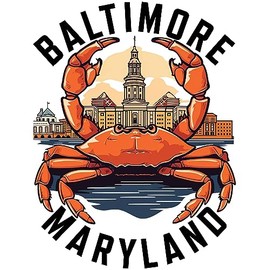 Baltimore Maryland D Souvenir Fridge Magnet 4-Inch