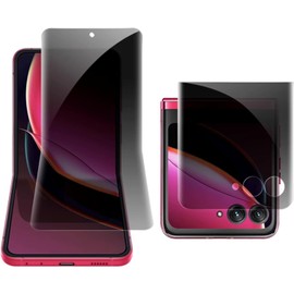 FYDIKHN Anti-Spy Anti-Glare Inner Screen Protector For Moto Razr+ 2024 Privacy Matte Outer Screen Protector Soft Film for Motorola Moto Razr Plus 2024 Anti-Peeping