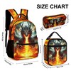 ZCJB-WSRY Cute Dragon School Backpack with Lunch Box & Pencil