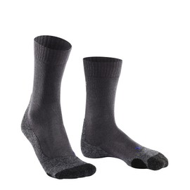 FALKE Mens TK2 Cool Summer Hiking Socks, Moisture Wicking Quick-dry, Thin Lightweight Sock, Grey (Asphalt Melange 3180), US 9-10 (EU 42-43 Ι UK 8-9), 1 Pair