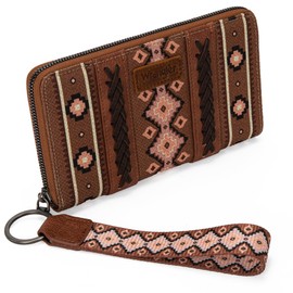 Montana West × Wrangler Wristlet Western Wallet Boho Aztec Credit Card Holder Gifts for Women Ladies Female