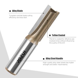 Router Bit Set for Woodworking, 1/2" Shank, Slotted Diameter 0.39inch，Straight Flush Trim Bits, Professional Quality,Complete in Specifications