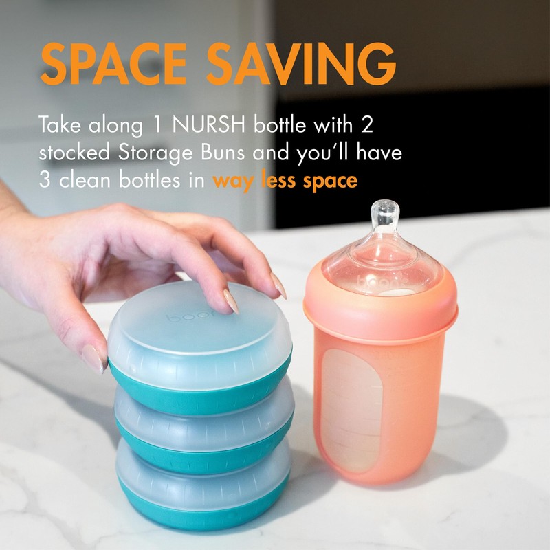 Boon Baby Bottle Storage Buns - Travel Holders for Nursh