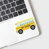 CafePress 1ST Grade School Bus Small Die Cut Sticker, 3"x4"